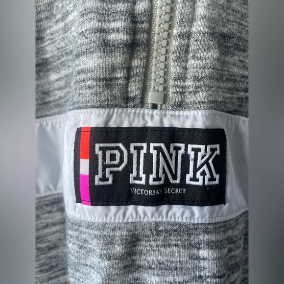 VS Pink quarter zip sweatshirt with hood - Picture 2 of 5